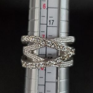 18K Plated Silver & CZ Statement Ring